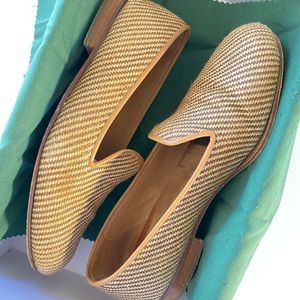 MENS SIZE 8 STUBBS & WOOTTON STRAW NATURAL